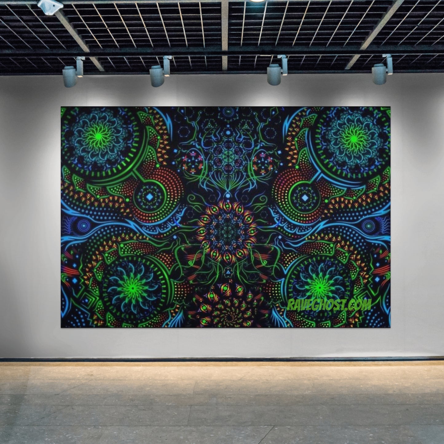 Psychedelic Trance Black Light Tapestry
