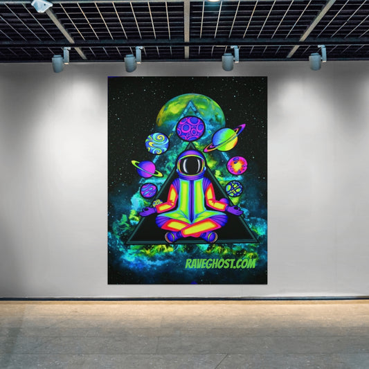 The Guided Astronaut Black Light Tapestry